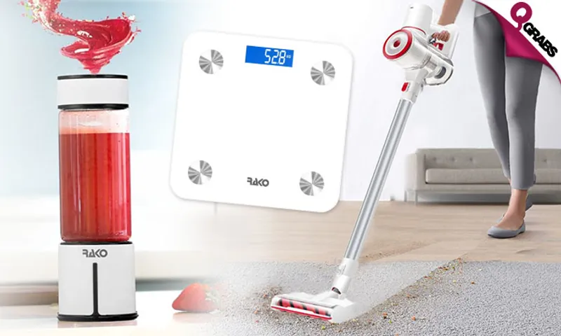 Rako Bundle: Portable Blender + Smart Scale + Cordless Vacuum!